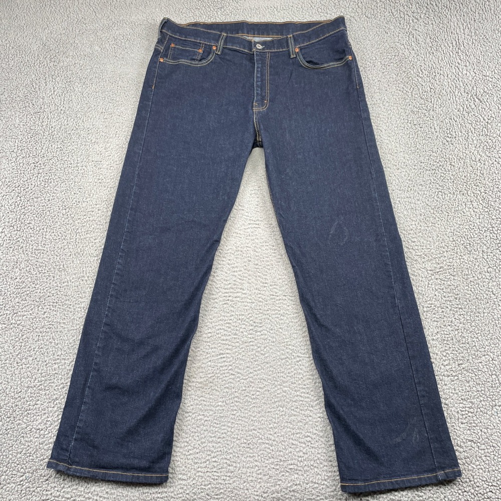Levi's 541 Jeans Mens 38x34 Blue Athletic Taper Stretch Denim Dark Wash